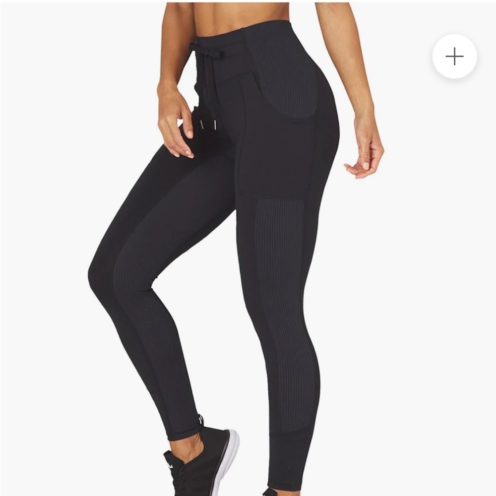 🌿Final Sale 
Glyder Street Yoga High Rise‎ Ribbed Panel Black Legging